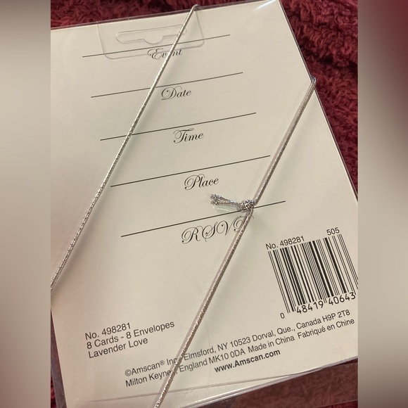 Lot of 48 Floral PURPLE & WHITE WEDDING Invites Invitations w/Lavender Envelopes - Picture 3 of 3